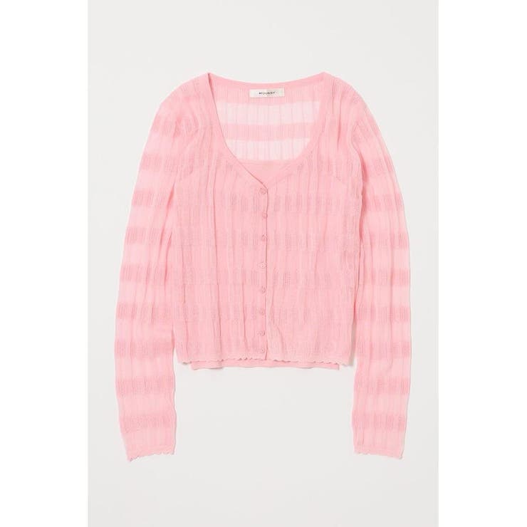 SHEER BORDER カーディガン | MOUSSY OUTLET | 詳細画像19 