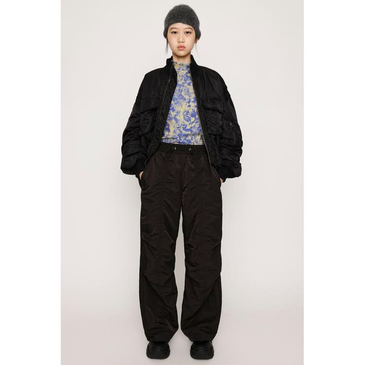 BLK | NYLON GATHER パンツ | SLY OUTLET