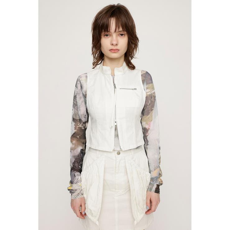 O/WHT1 | HIGH NECKED COMPACT ベスト | SLY OUTLET