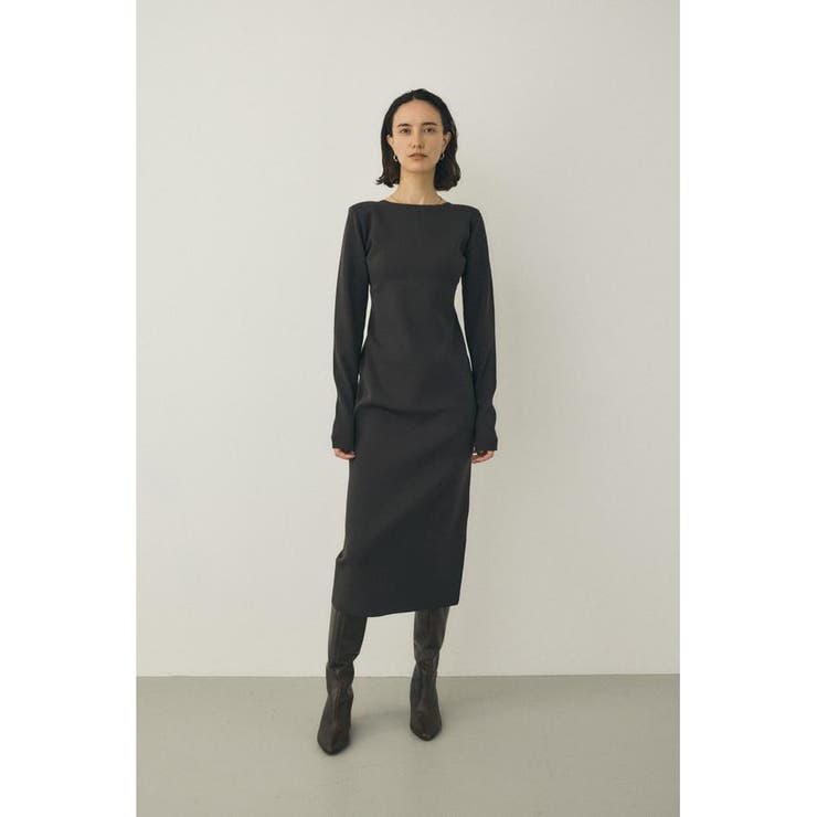 バックオープンニットワンピース リサイクルポリエステル使用 | MOUSSY OUTLET | 詳細画像3 