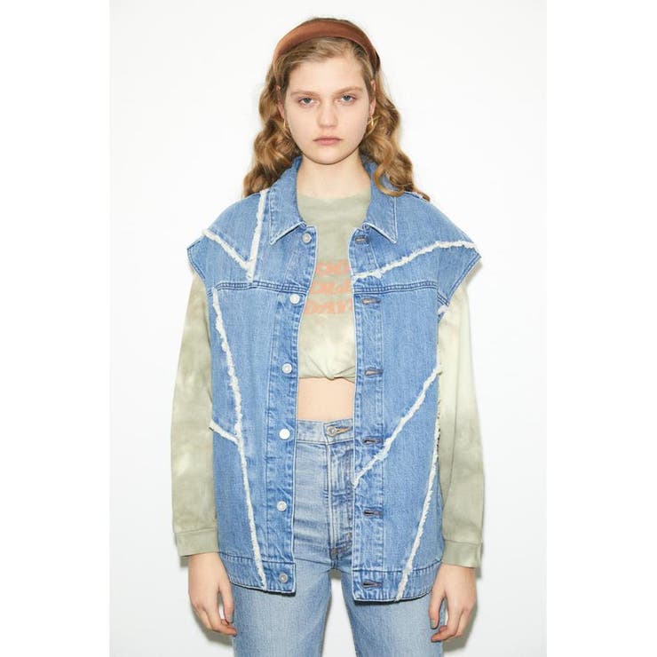 PATCHWORK BIG DENIM ベスト[品番：BJLW0020017]｜MOUSSY OUTLET