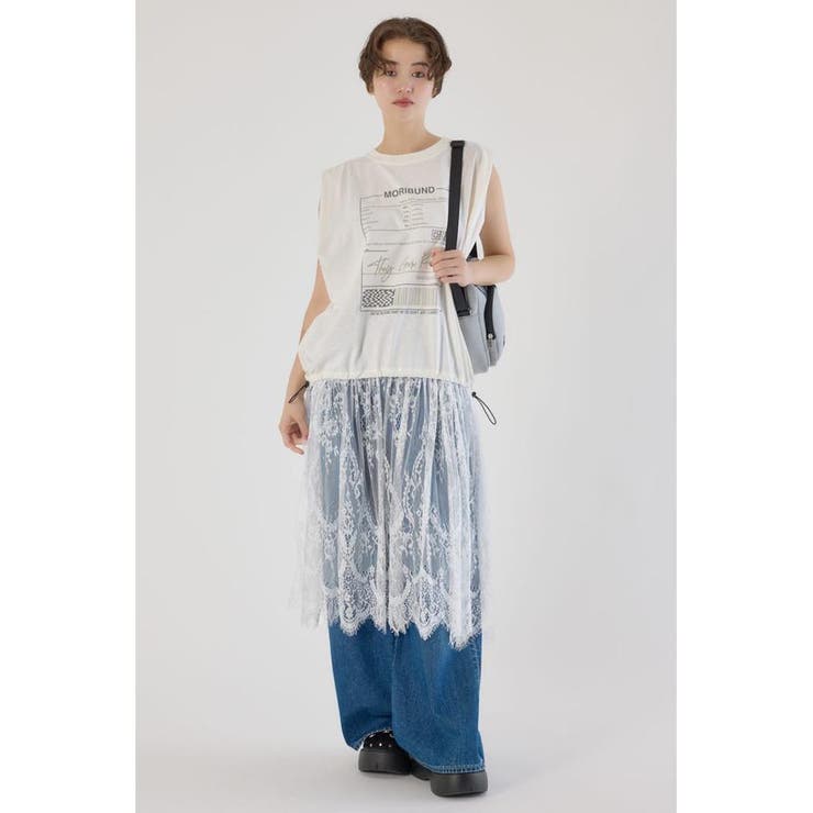 レースドッキングブラウジングワンピース | RODEO CROWNS WIDE BOWL | 詳細画像1 