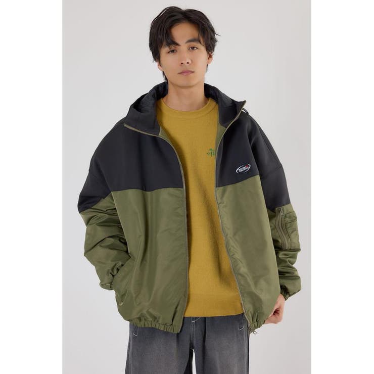 KHA | バイカラーフーデッドブルゾン | RODEO CROWNS WIDE BOWL