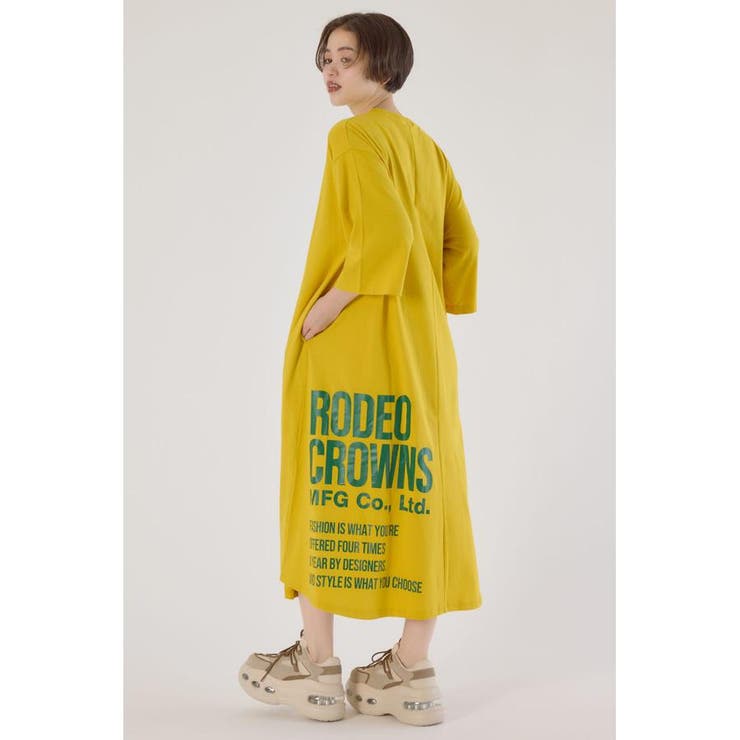 YEL | 7分丈袖マキシワンピース | RODEO CROWNS WIDE BOWL