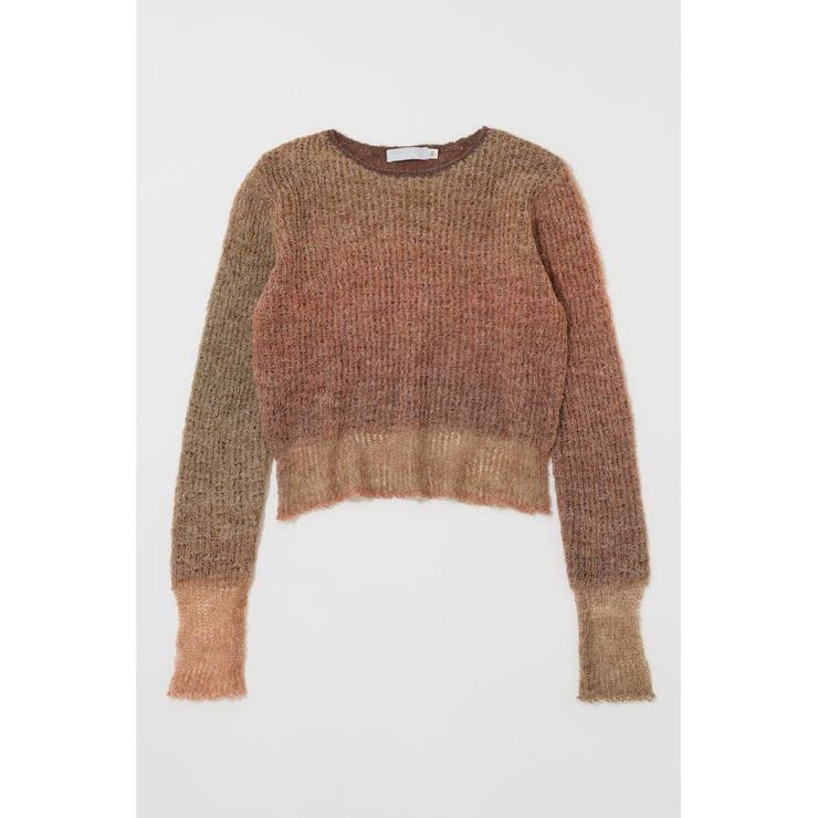 GRADATION CROPPED KNIT トップス | MOUSSY OUTLET | 詳細画像20 