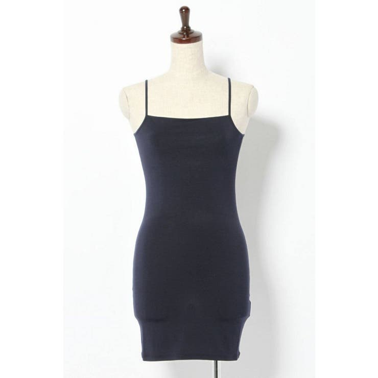 ネイビー | シルキーフィールロングキャミ | B.C STOCK