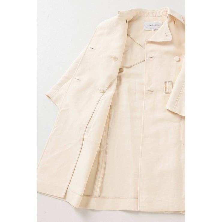 J&M DAVIDSON ベージュ コート サイズ6 ノーカラーコートJandM