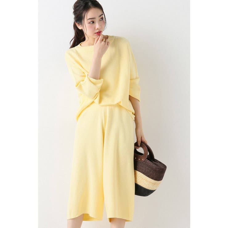 SLOBE IENA＞ ニットセットアップパンツ◇[品番：BYCW0012811
