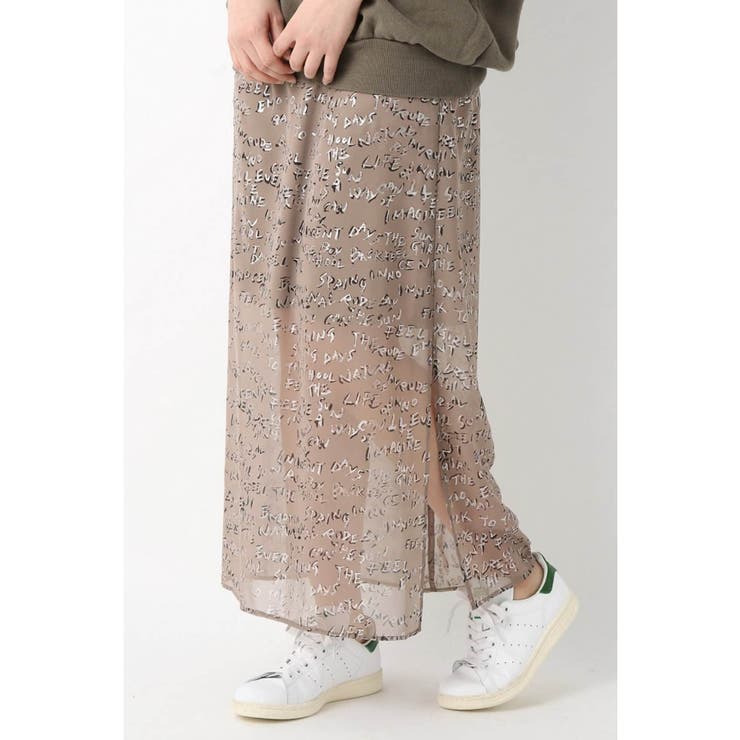 JOURNAL STANDARD＞ シフォンレタープリントスカート[品番 
