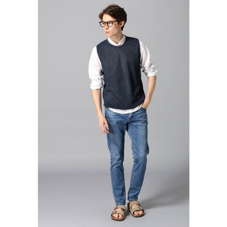 amachi. 和紙ベスト amachi.アマチ Paesina Stone Knit Vest和紙ニットベスト/AY-8-28