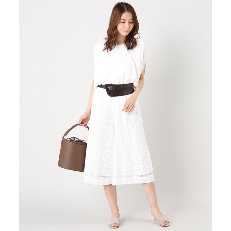 アイボリー レースガウチョパンツ Sサイズ B.C STOCK＞ レースガウチョパンツ[品番：BYCW0009249]｜B.C STOCK