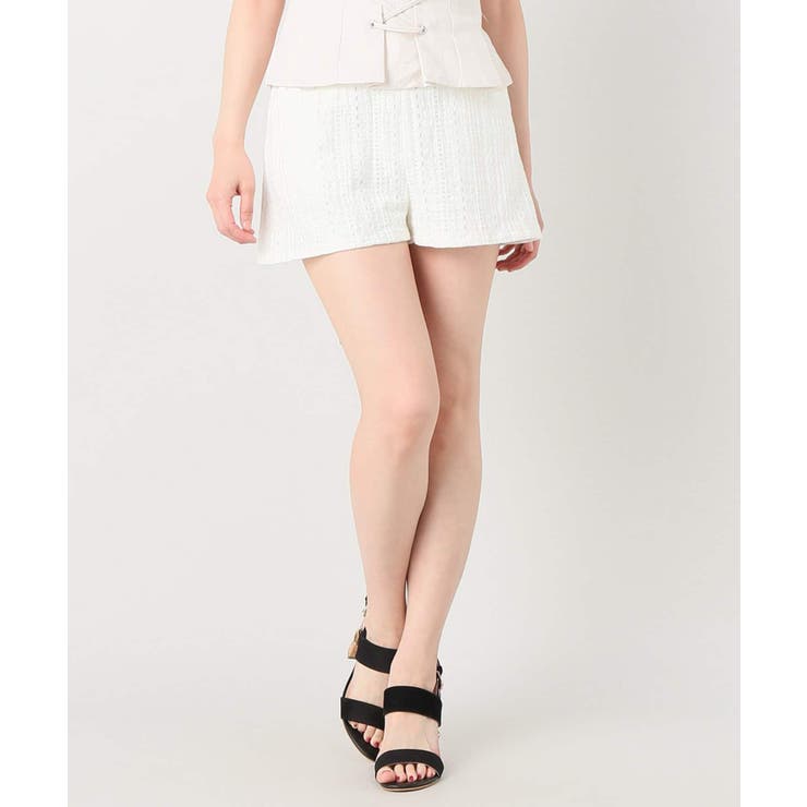 ホワイト | ストライプ ラッセル ショートパンツ | B.C STOCK