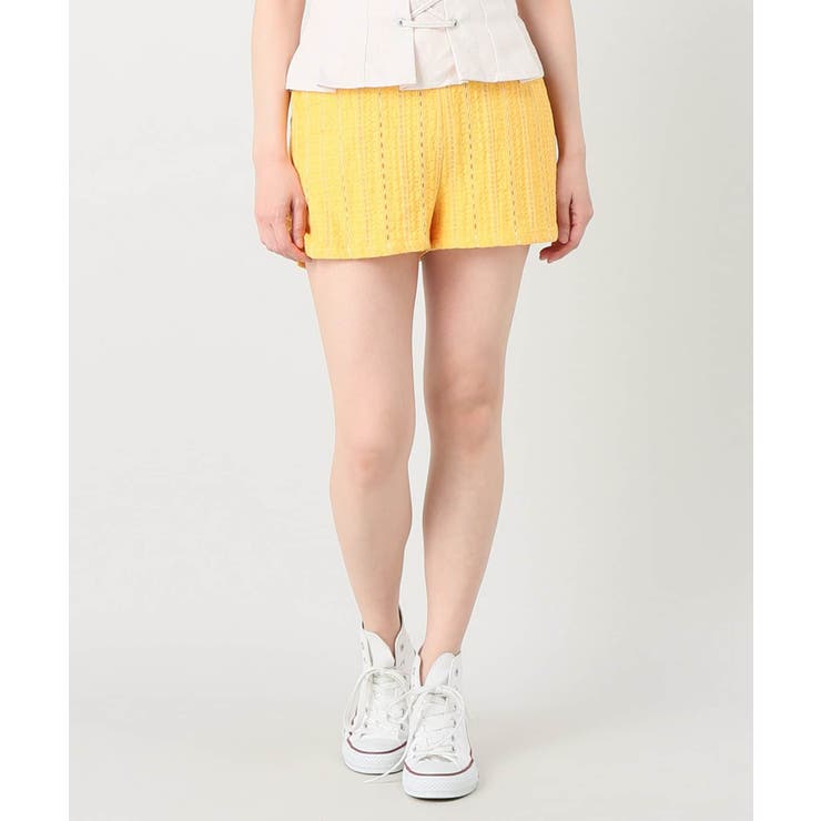 マスタード | ストライプ ラッセル ショートパンツ | B.C STOCK