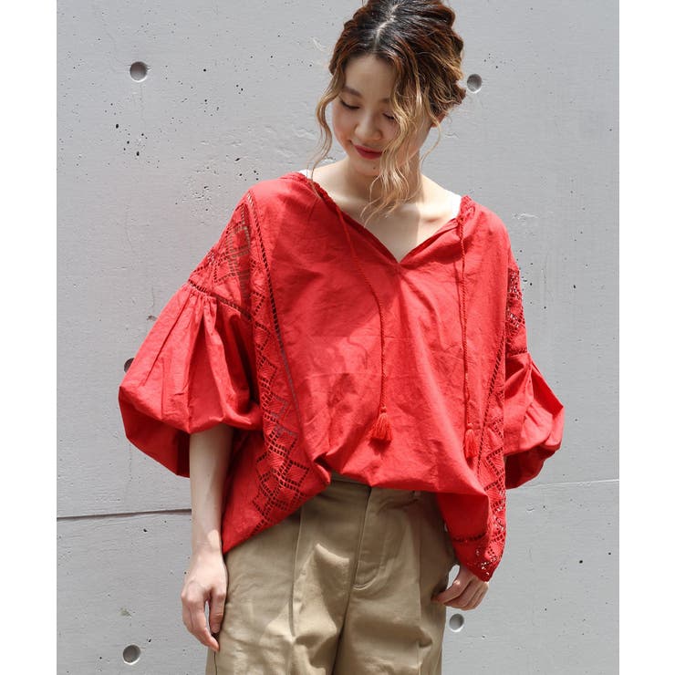 JOURNAL STANDARD＞《追加》エンブロイダリーレース ブラウス