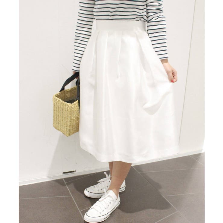 ホワイト | フレアーボリュームスカート◆ | B.C STOCK