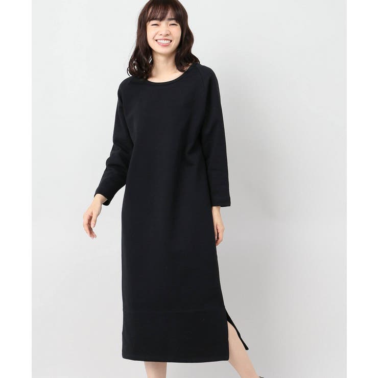 スリット スウェット ワンピース ロングワンピース b2135 スウェットスリットワンピース[品番：BYCW0000074]｜B.C STOCK