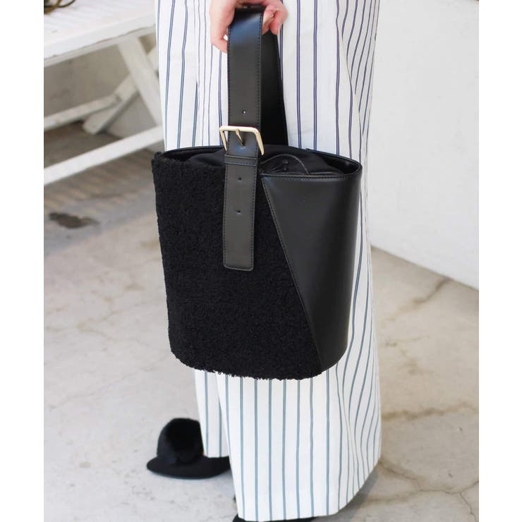 ブラック | ONE HANDLE FUR BAG | B.C STOCK