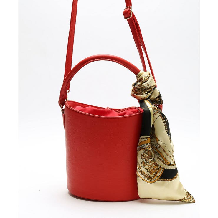 B.C STOCK＞ バケツガタスカーフ付きショルダーバッグ[品番