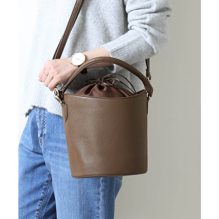 B.C STOCK＞ バケツガタスカーフ付きショルダーバッグ[品番