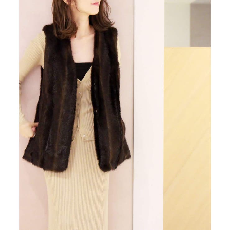 Plage プラージュ】ECOファーベスト◇[品番：BYCW0000826]｜B.C STOCK