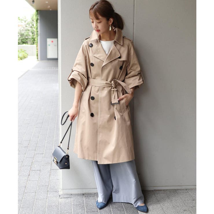 NOBLE ノーブル】R/Wトロ タックワイドパンツ◇[品番
