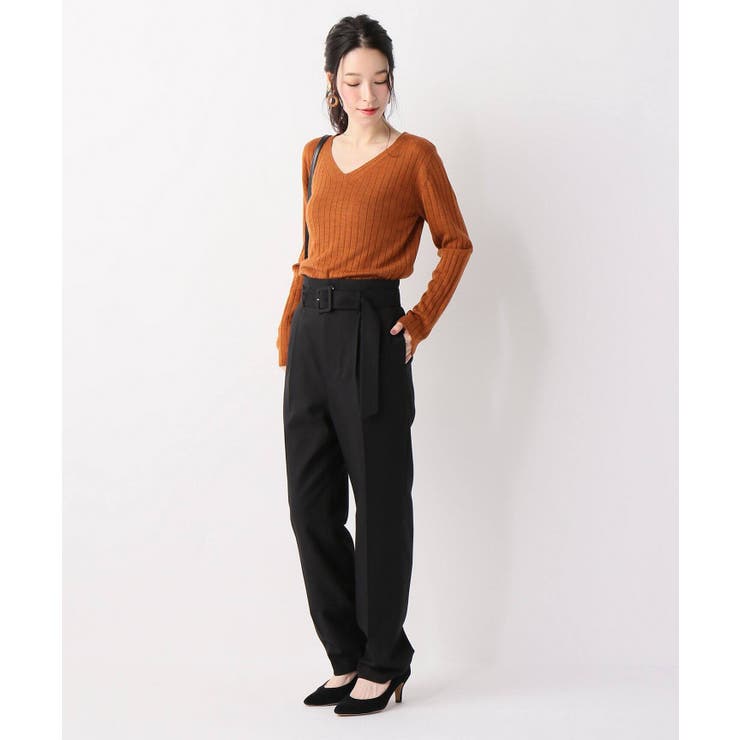 SLOBE IENA＞ベルト付きサキソニーテーパードパンツ◇[品番：BYCW0003329]｜B.C  STOCK（ベーセーストック）のレディースファッション通販｜SHOPLIST（ショップリスト）