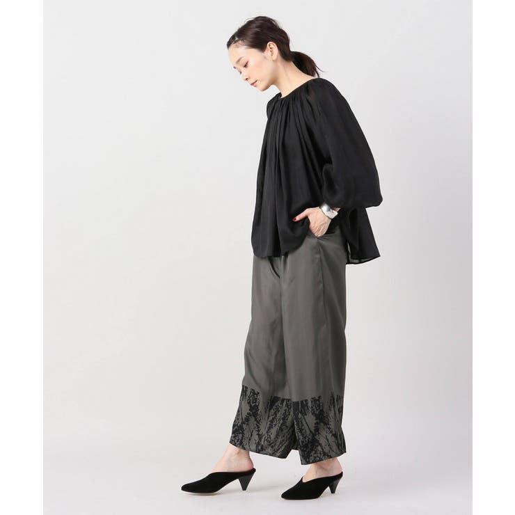 Plage プラージュ】【R'IAM】キュプラプリント ワイドパンツ