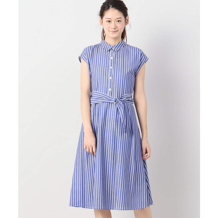 ピケシャツワンピース BACCAコットンピケ シャツドレス シャツ