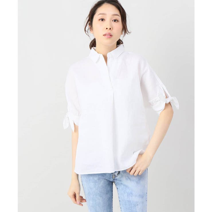 リボンスリーブスキッパーシャツ[品番：BYCW0006150]｜B.C STOCK（ベー 