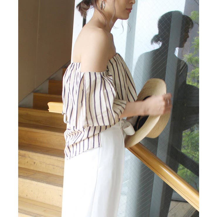 ストライプオフショル2WAYブラウス◆ | B.C STOCK | 詳細画像2 