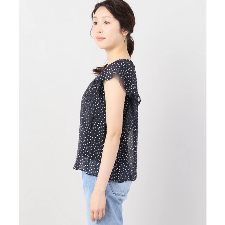 ドットチュールソデフリルブラウス | B.C STOCK | 詳細画像8 