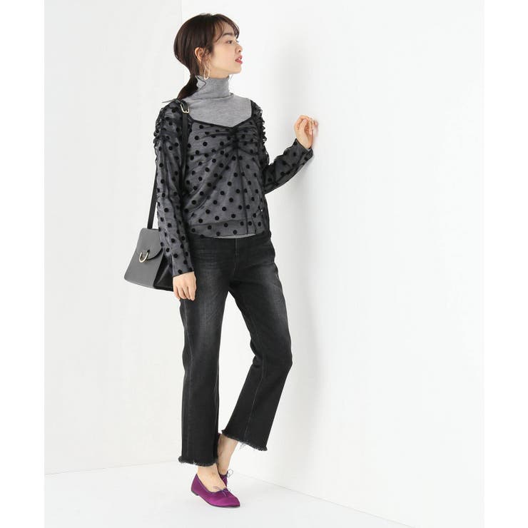 IENA イエナ】IENA LA BOUCLE チュールドット ブラウス[品番