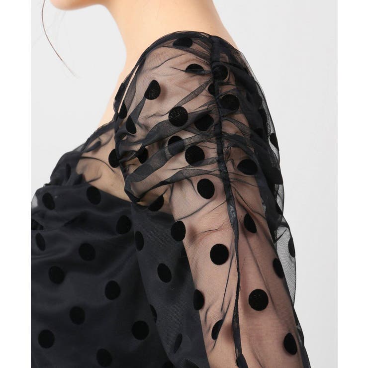 IENA イエナ】IENA LA BOUCLE チュールドット ブラウス[品番