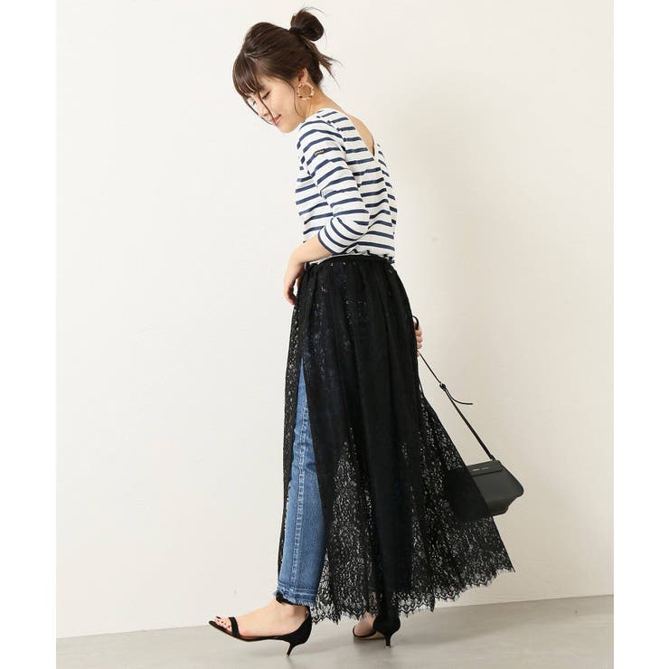 Spick and Span]ラッセルレースレイヤーマキシスカート◇[品番