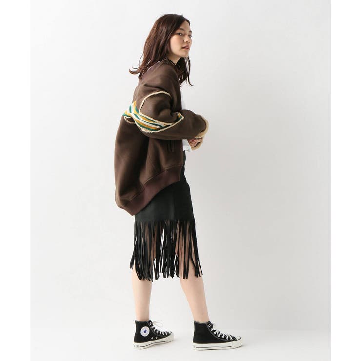 JOURNAL STANDARD】フェイクスエードフリンジスカート[品番