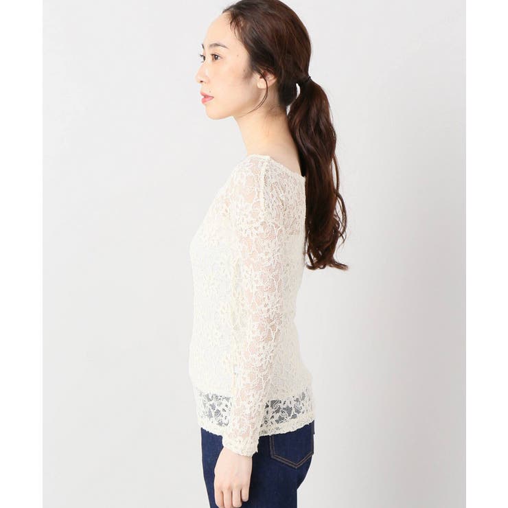 NOBLE ストレッチフラワーレースプルオーバー Noble（ノーブル）の「ストレッチフラワーレースプルオーバー（T