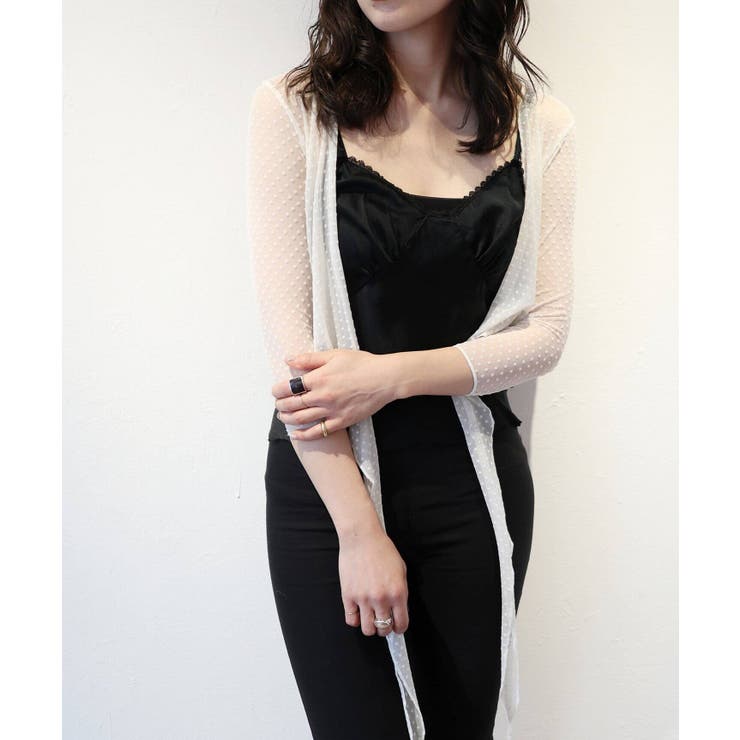 etoile ドットチュールカーディガン◇[品番：BYCW0006937]｜B.C STOCK 