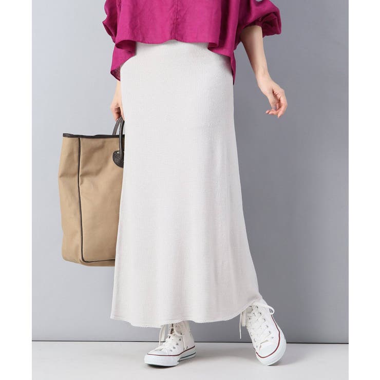 MIJEONG PARK】ホールガーメントマキシスカート[品番：BYCW0006725  