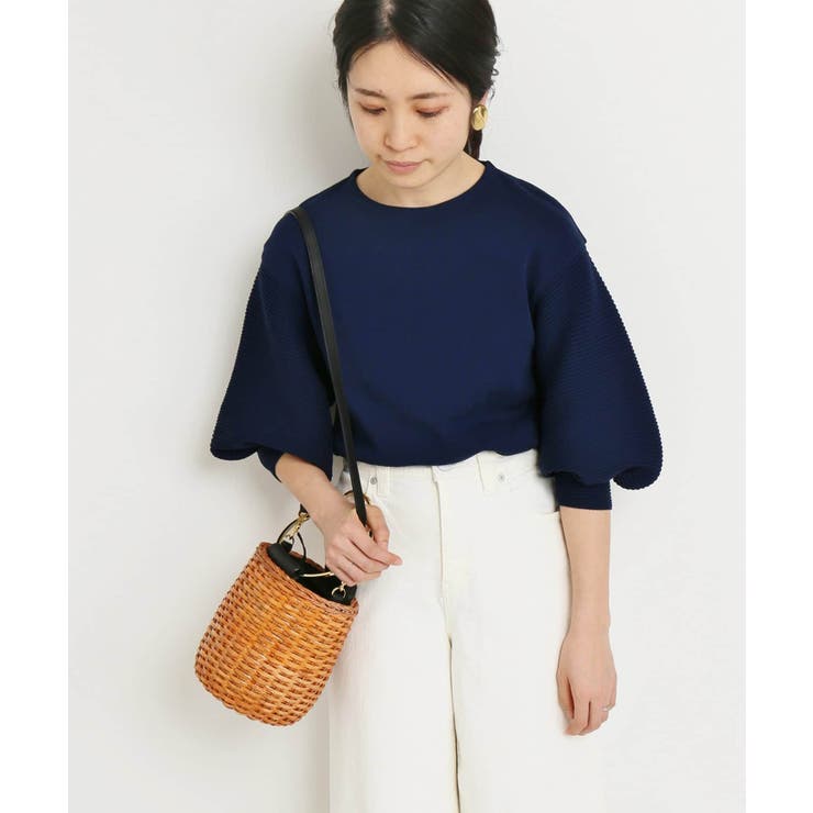 IENA イエナ】リブストレッチバルーンスリーブプルオーバー◇[品番