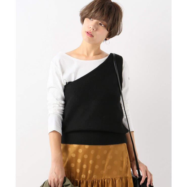 美品】 完売商品 スローブイエナ ポロ襟ニットワンピース