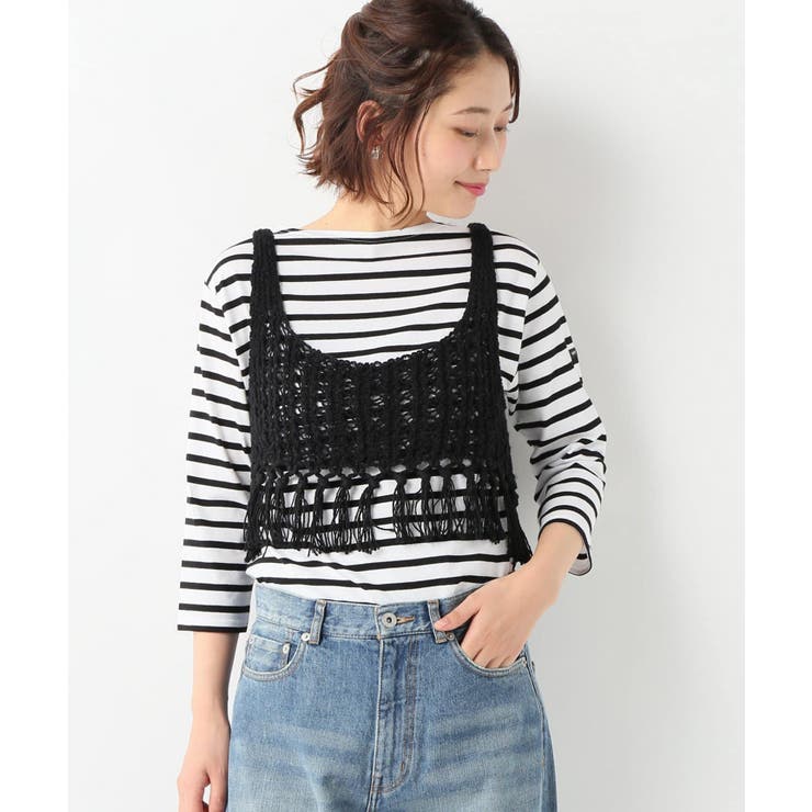マクラメフリンジニットビスチェ[品番：BYCW0006975]｜B.C STOCK（ベー