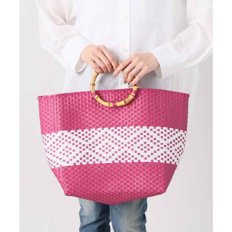 バンブーハンドルメルカドバッグ[品番：BYCW0006571]｜B.C STOCK（ベー