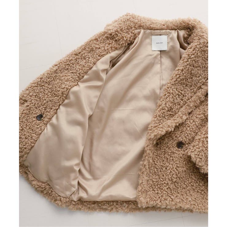 spick&span プードルファーコート セール】フェイクファーダブルコート（その他アウター）｜U by