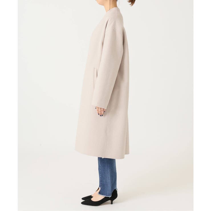 Wフェイス ノーカラーコート◇[品番：BYCW0000104]｜B.C  STOCK（ベーセーストック）のレディースファッション通販｜SHOPLIST（ショップリスト）