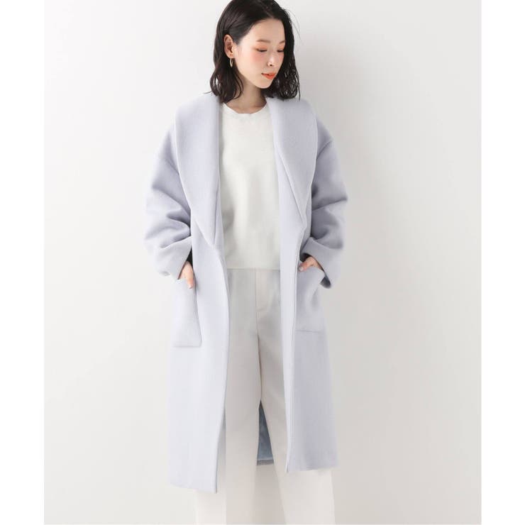 エアリーウールビーバーショールカラーコート◇[品番：BYCW0000988