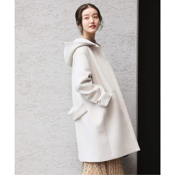 ☆まゆ☆イエナ 定価47,300円 二重織りシャルムフードコクーンコート IENA イエナ】二重織りシャルムフードコクーンコート◇[品番