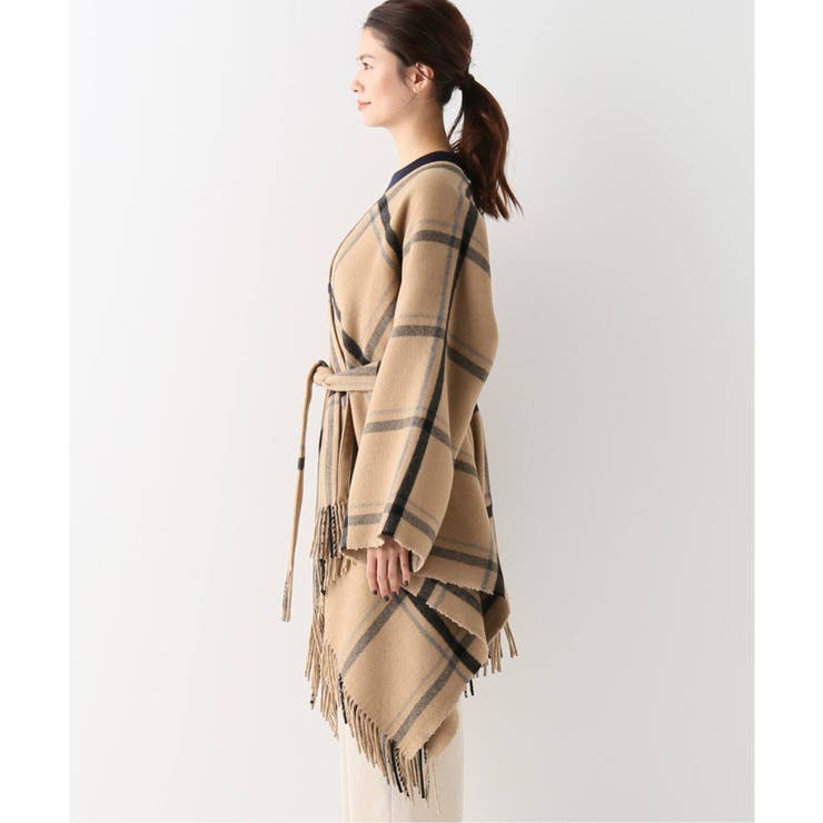 IENA イエナ】Cangioli フリンジポンチョ コート[品番：BYCW0000631