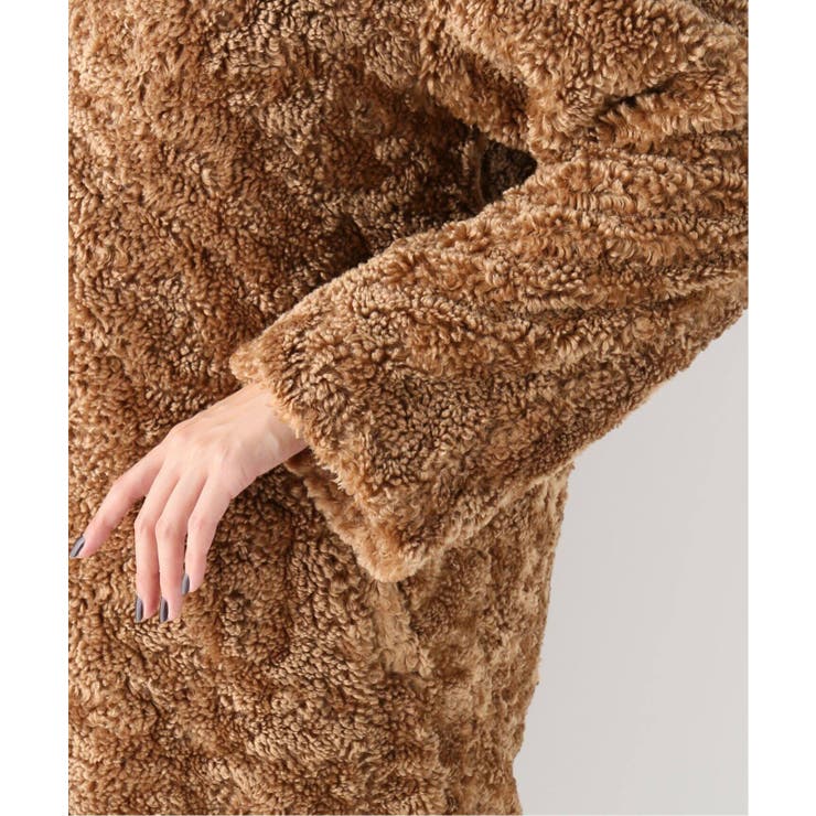 【美品】SLOBE IENA カーリングファーコート Riff ノーカラーコート コート ファーコート 金ボタン