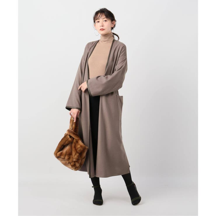 ライトビーバー パイピング 一重コート[品番：BYCW0001156]｜B.C  STOCK（ベーセーストック）のレディースファッション通販｜SHOPLIST（ショップリスト）