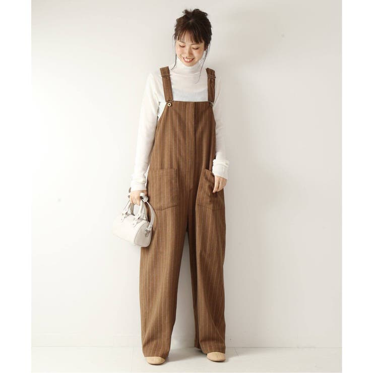 Spick and Span＞MANTECOフラノストライプサロペット◇[品番